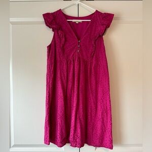 Ann Taylor loft, hot pink eyelet sundress